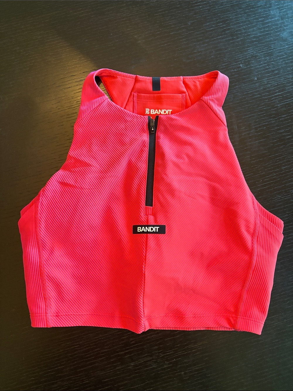 Bandit Running Striped Cadence Zip Race Crop